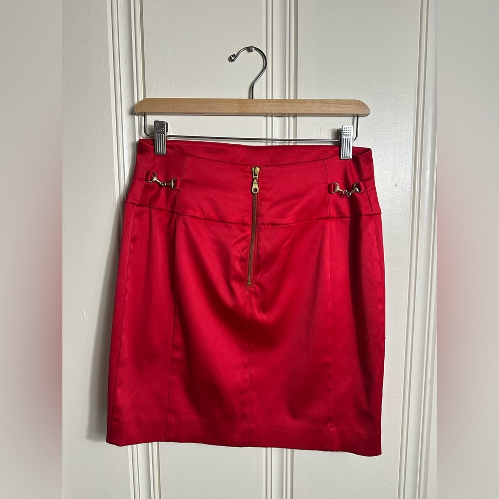 Express Red Mini Pencil Skirt. Size 4.